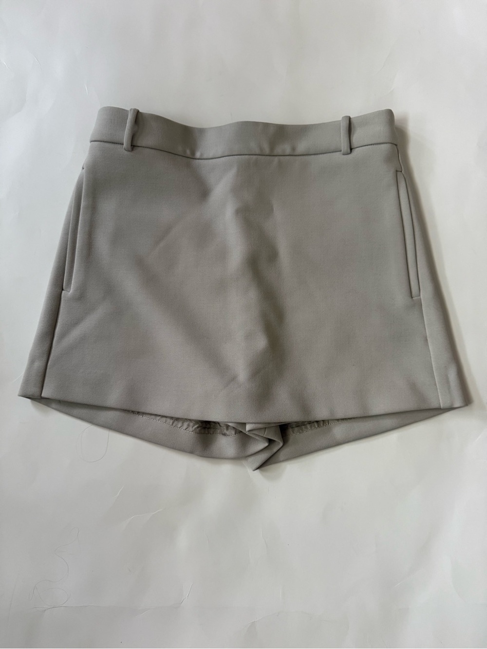 Halston Heritage Light Gray Tailored Fall/Winter Skort 4